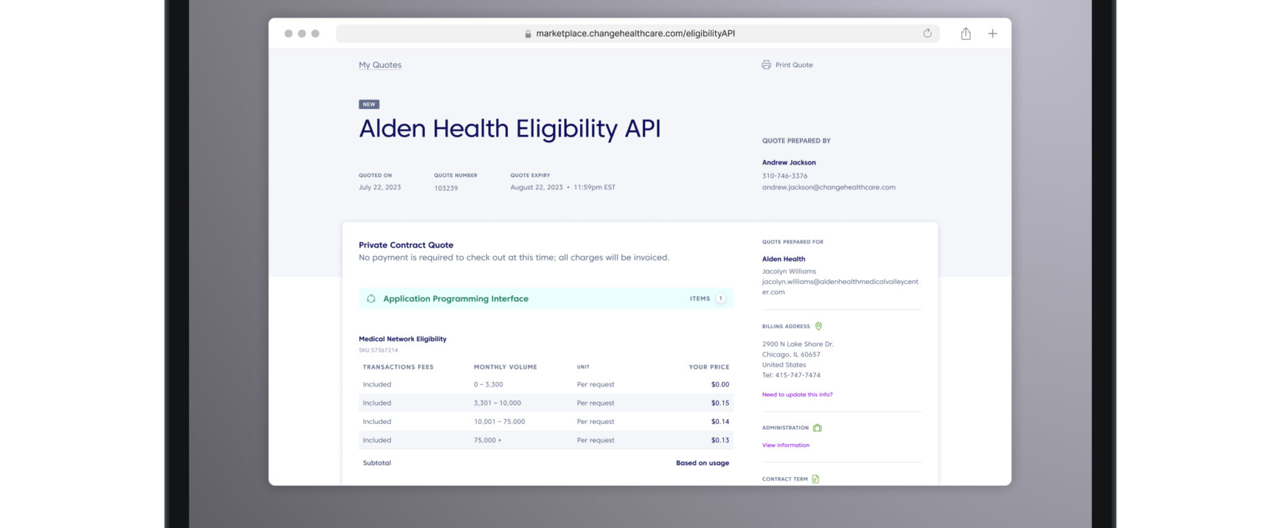 Marketplace CPQ Platform